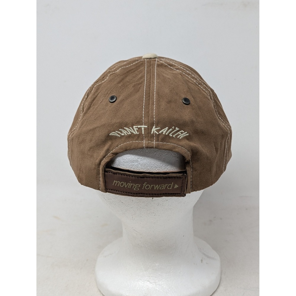 Toyota Moving Forward Planet Kaizen Brown Faux Suede Baseball Cap Hat Mens OSFA - Picture 4 of 9